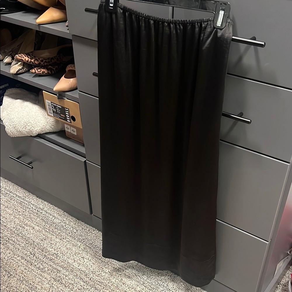 Lilla P Black Maxi Skirt with Elastic Waist